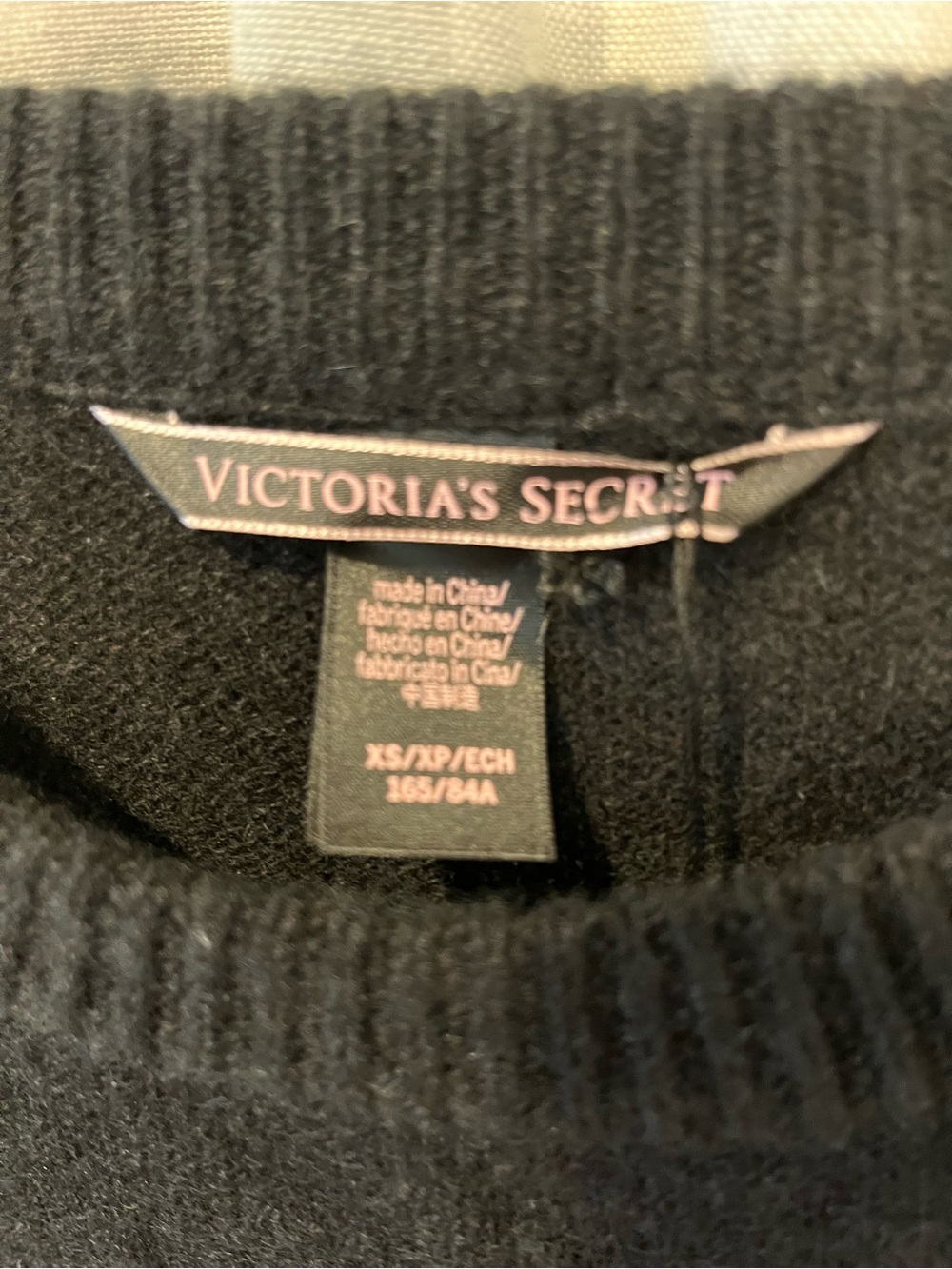 Victoria's Secret CashmereBlack Crew Neck Sweater